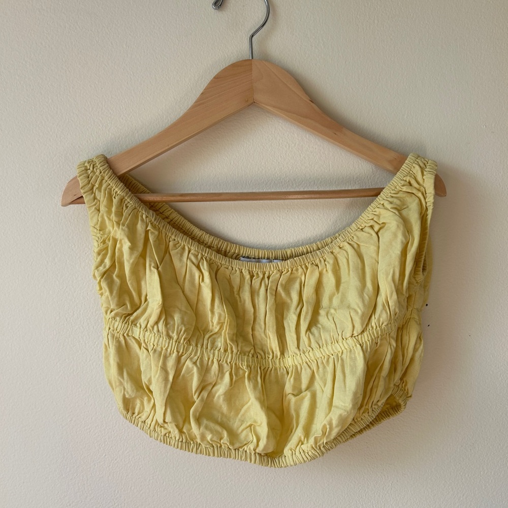 Gimaguas yellow Antonia crop top